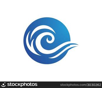 Water wave Logo Template. Water Wave symbol and icon Logo Template vector