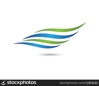 Water wave logo vector icon illustration design