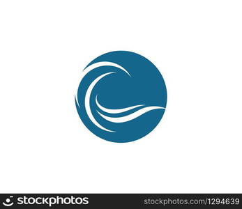 Water wave logo vector icon illustration design