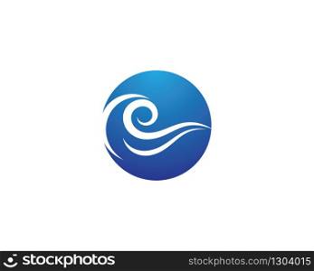 Water wave logo vector icon illustration design