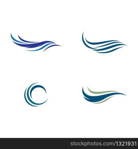 Water wave logo vector icon illustration design