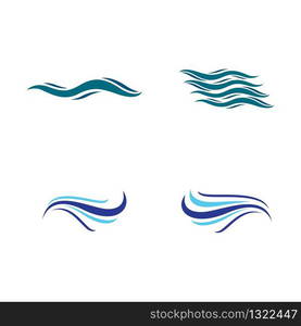 Water wave logo vector icon illustration design