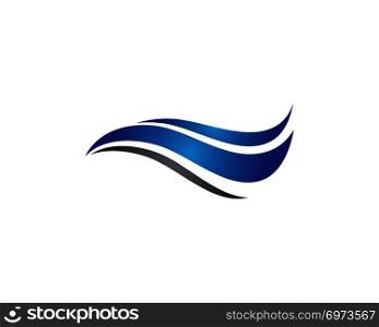Water Wave logo vector icon illustration design