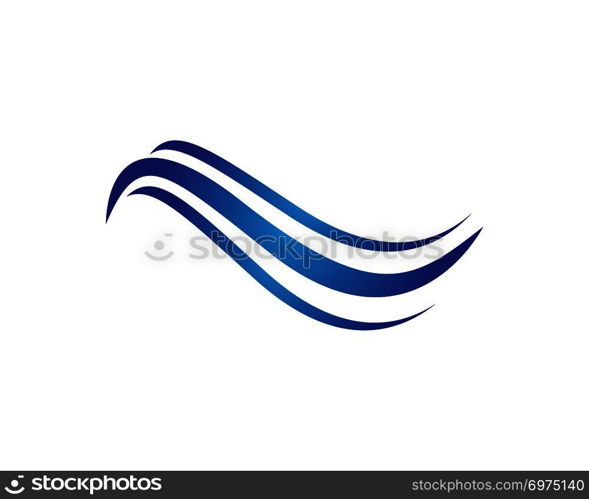 Water Wave logo vector icon illustration design