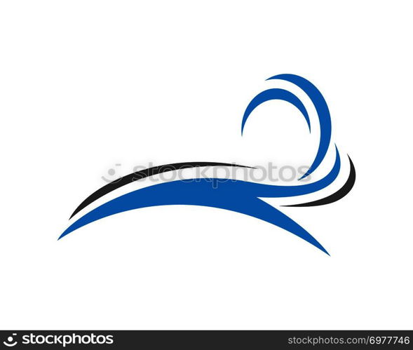 Water Wave logo vector icon illustration design