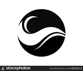 Water Wave logo vector icon illustration design