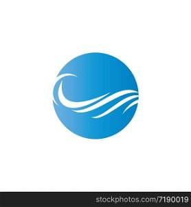 Water wave logo vector icon illustration design