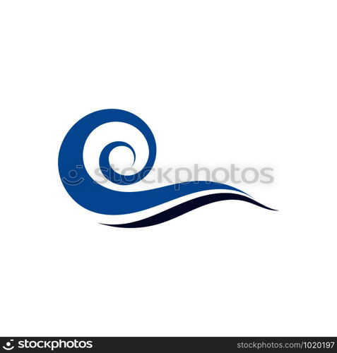 Water wave logo vector illustration design