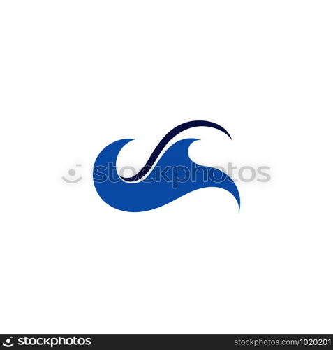 Water wave logo vector illustration design