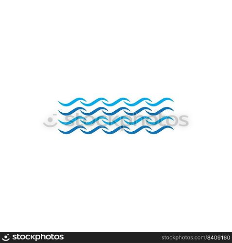 water wave logo vector illustration design template.