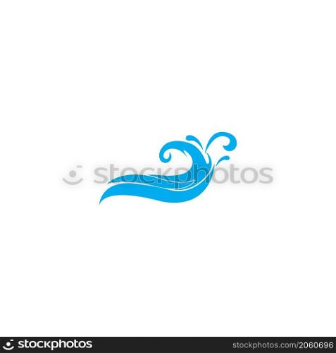 Water wave logo vector illustration icon design.