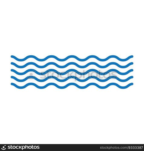water wave logo vector illustration template design