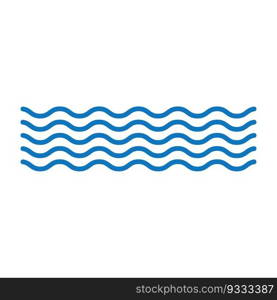 water wave logo vector illustration template design