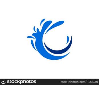 Water Wave spash symbol and icon Logo Template vector