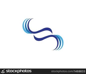 Water wave splash icon logo