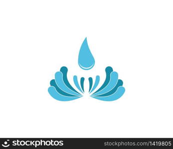 Water wave splash icon template