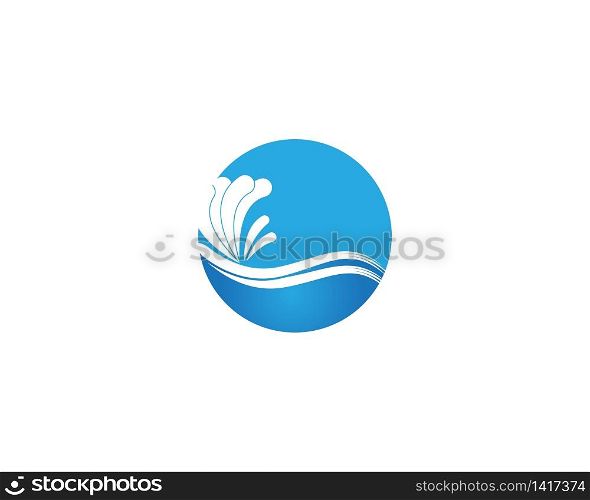 Water wave splash logo template