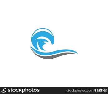 Water wave splash logo vector template