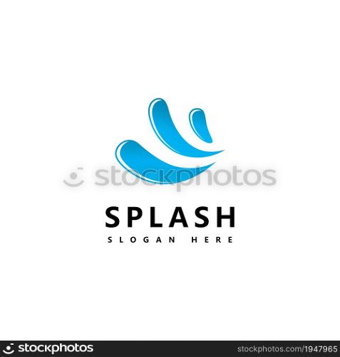 Water wave Splash symbol and icon Logo Template vector