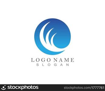 Water Wave symbol and icon Logo template