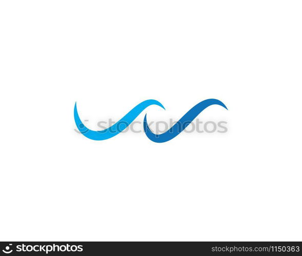 Water Wave symbol and icon Logo Template vector