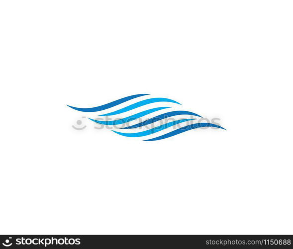 Water Wave symbol and icon Logo Template vector