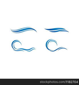 Water Wave symbol and icon Logo Template vector