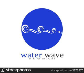 Water Wave symbol and icon Logo Template vector