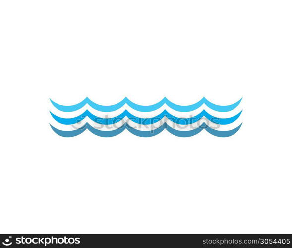 Water Wave symbol and icon Logo Template vector