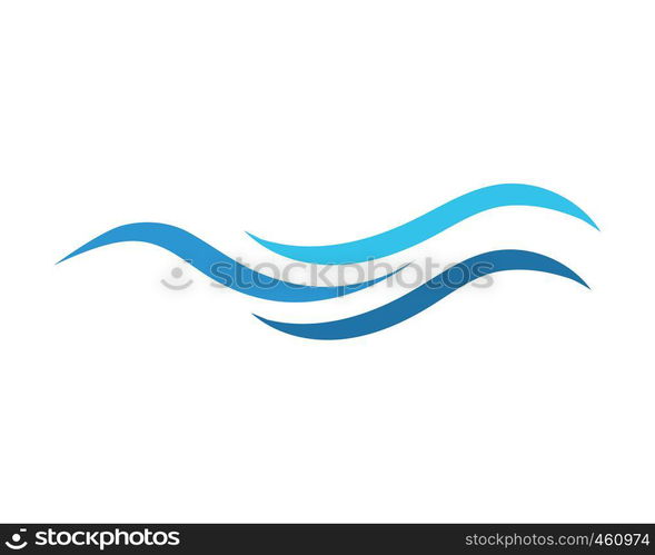 Water Wave symbol and icon Logo Template vector