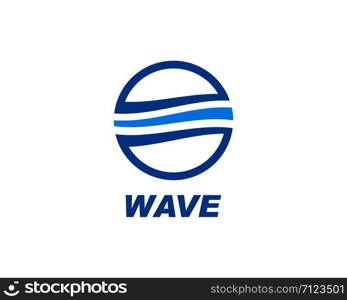 Water Wave symbol and icon Logo Template vector