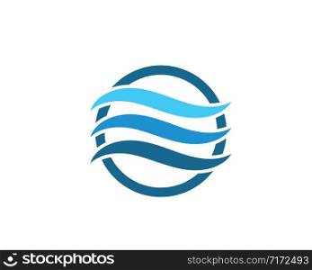 Water Wave symbol and icon Logo Template vector