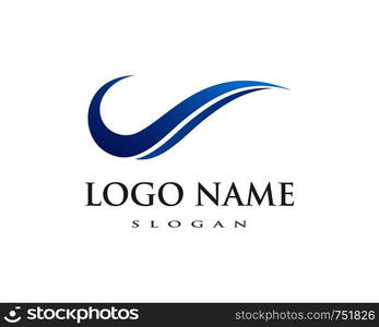 Water Wave symbol and icon Logo Template vector