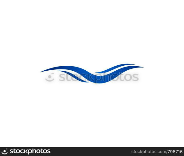 Water Wave symbol and icon Logo Template vector