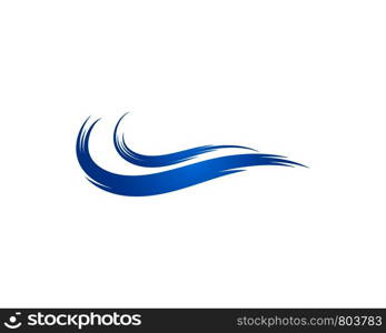 Water Wave symbol and icon Logo Template vector