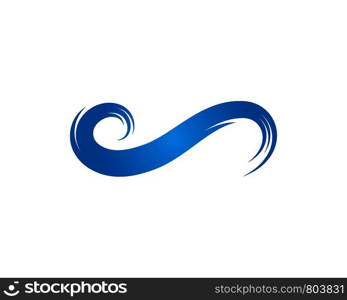 Water Wave symbol and icon Logo Template vector