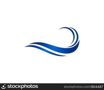 Water Wave symbol and icon Logo Template vector