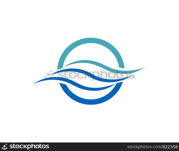 Water Wave symbol and icon Logo Template vector