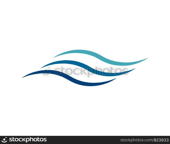 Water Wave symbol and icon Logo Template vector