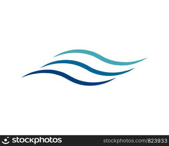 Water Wave symbol and icon Logo Template vector