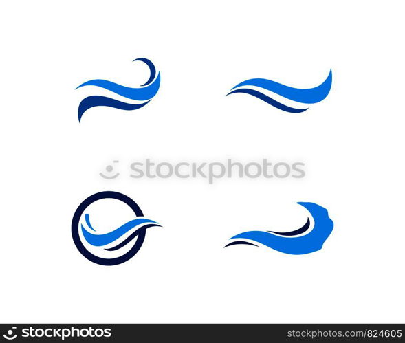 Water Wave symbol and icon Logo Template vector