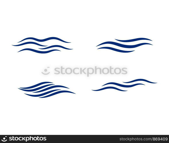 Water Wave symbol and icon Logo Template vector