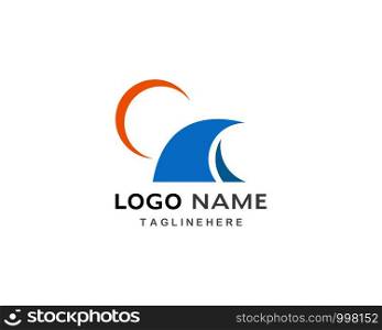 Water Wave symbol and icon Logo Template vector