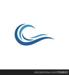 Water wave symbol illustration design vector Template