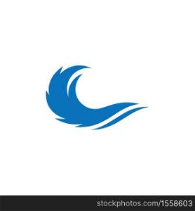 Water wave symbol illustration design vector Template