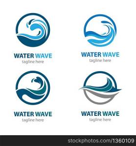 Water wave symbol vector icon illustration design