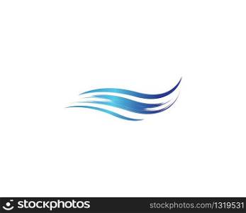 Water wave vector icon illustration