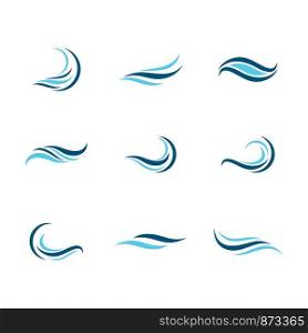 Water wave vector icon illustration design
