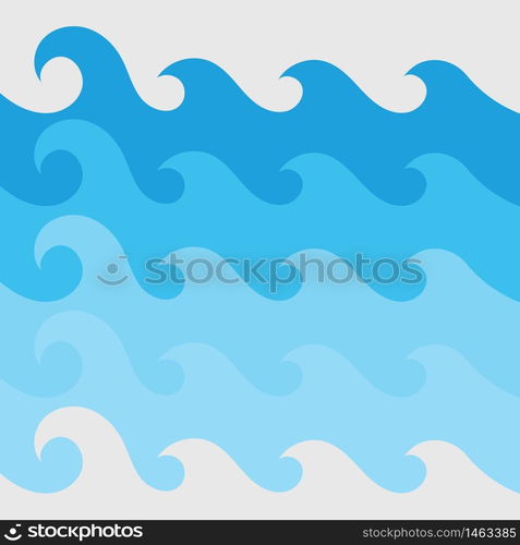 Water wave vector illustration design background