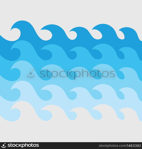 Water wave vector illustration design background